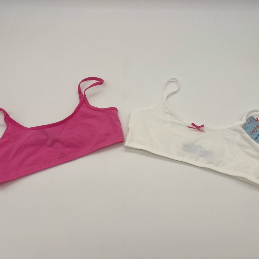 Girls Seamless Bra Pink and white  - Cat & Jack™ M 7/8 2 pack